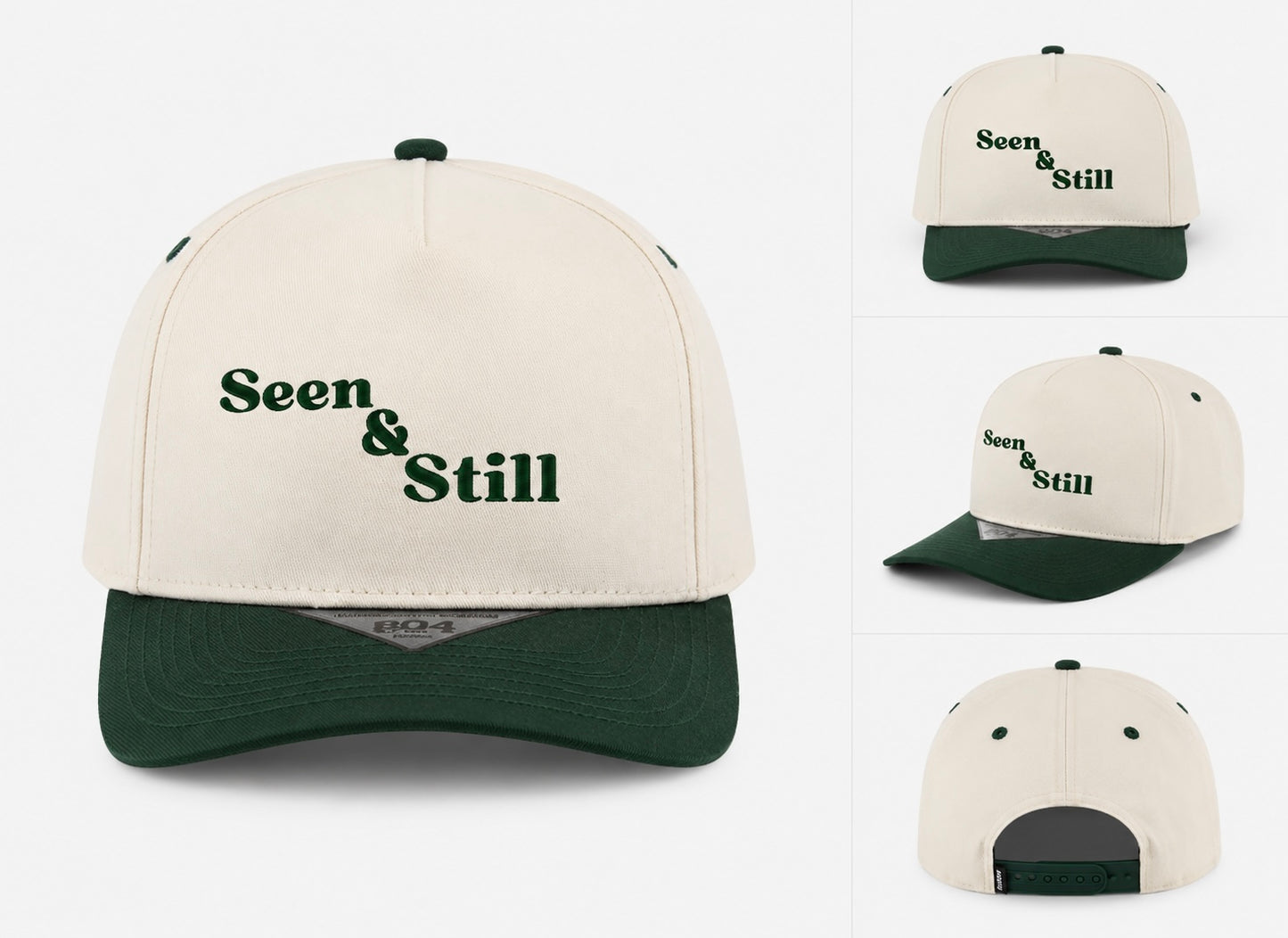 Seen & Still Kamel 804 Snapback - Natural/Dark Green