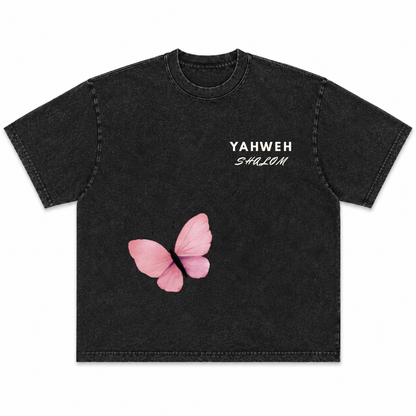 Acid Wash Black Vintage YAHWEH SHALOM - Unisex