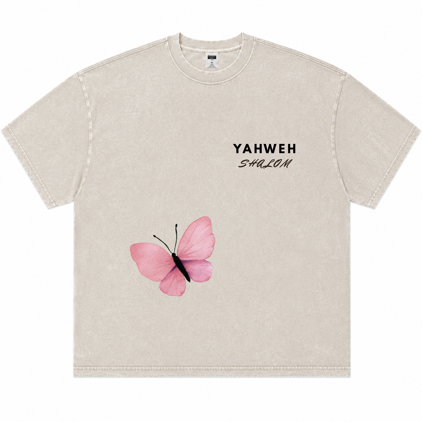 Acid Wash Natrual Vintage YAHWEH SHALOM - Unisex
