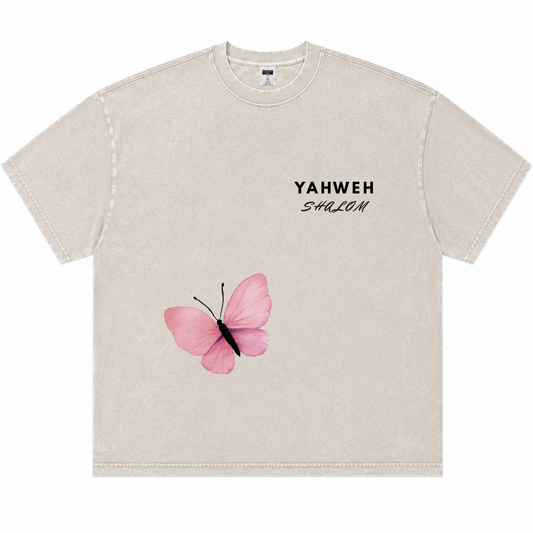 Acid Wash Natrual Vintage YAHWEH SHALOM - Unisex