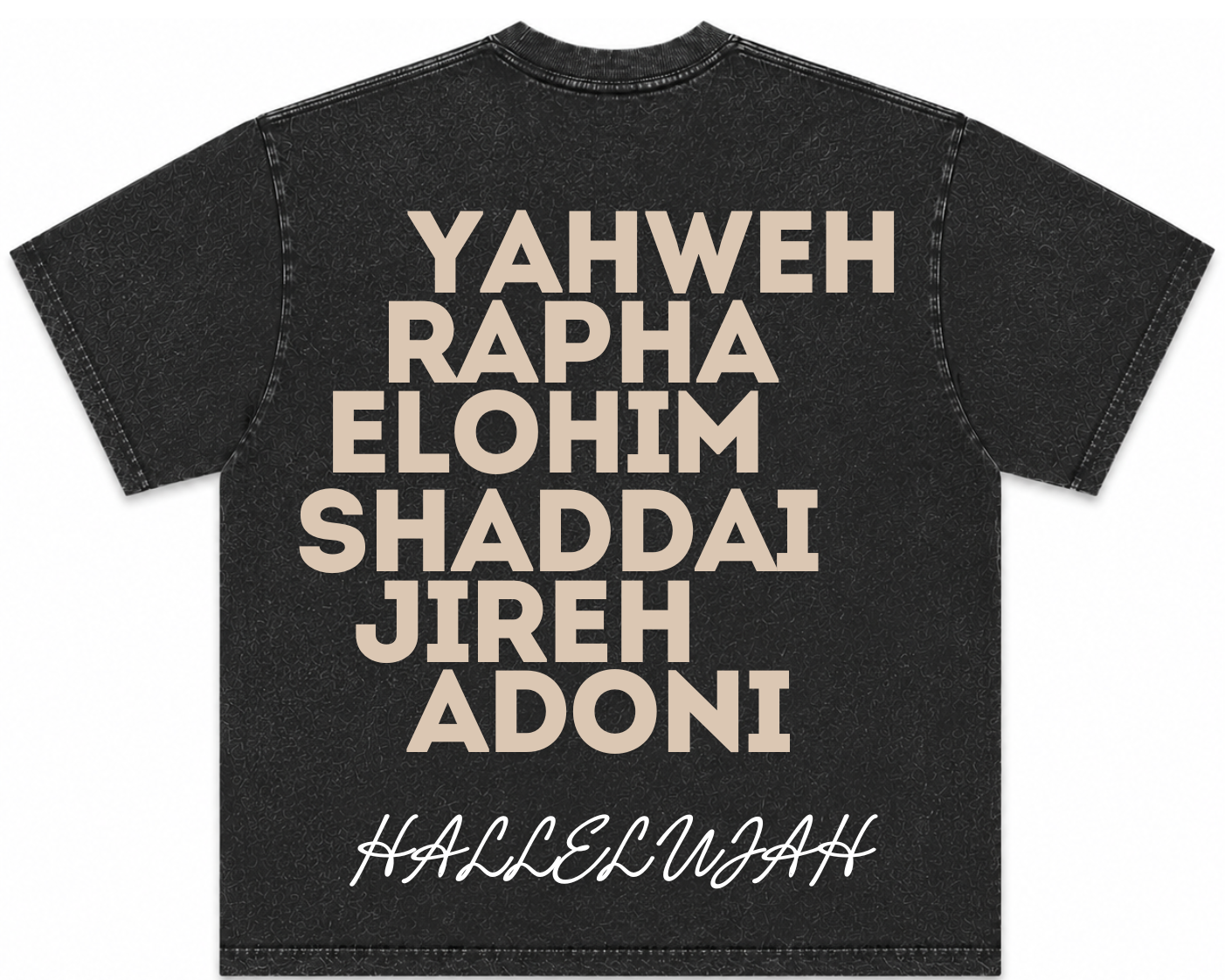 HE IS - Names of God Acid Wash Tee